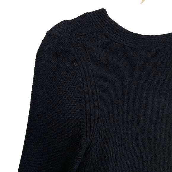 Free People Black V-Neck Sweater With Cross-Front Detail, XS - Picture 5 of 10
